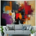 thumbnail image 4 of BCIIG Abstract Colors Red Light Tapestry Wall Hanging Unique Style Graphic Tapestries Home Wall Decor Art for Living Room Bedroom Apartment Farmhouse Dorm 40x30inch, 4 of 6