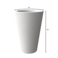 thumbnail image 7 of LeisureMod Pebble Fiberstone and MGO Clay Planter, Mid-Century Modern Tapered Round Planter Pot with Drainage Holes for Indoor and Outdoor (White, 20 Inch), 7 of 7