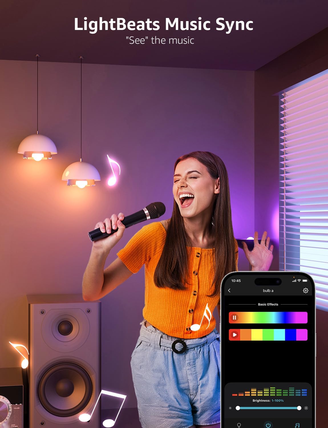 Lepro B1 AI Smart Light Bulbs Music Sync 4-Pack 60W photo 6