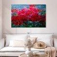 thumbnail image 2 of Elephant Stock Vivid Blooming Happiness Wall Art - Horizontal Canvas Wall Art - Bedroom Wall Decor - Abstract Canvas - Red And Teal Decor By Olena - 48" x 32", 2 of 8