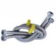 thumbnail image 2 of uds. Conector de manguera de calentador de agua de 60cm, Kit de calentador de agua de reemplazo de tubería duradera de aleación de aluminio trenzado Flexible kaili Sencillez, 2 of 5