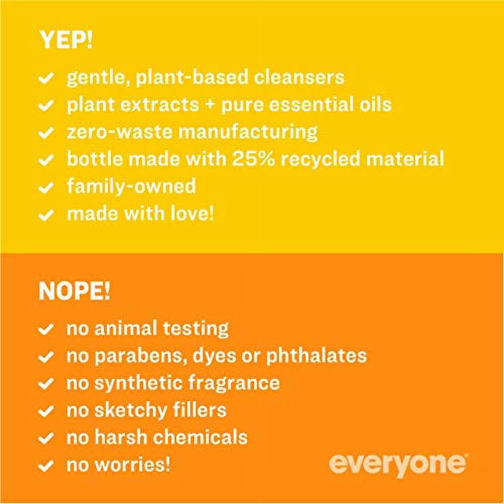 Everyone 3-in-1 Soap: Shampoo, Body Wash, and Bubble Bath, Citrus and Mint, 32 Ounce, 2 Count