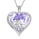 thumbnail image 1 of Juwaliy Collar de Corazón para Mujer para Hija Hermana Plata de Ley 925 Púrpura Claro Alejandrita Piedra de Nacimiento de Junio Dije Joyería Navidad Mother's Day Regalo, 1 of 7