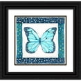 thumbnail image 1 of Shamp, Cindy 12x12 Black Ornate Wood Framed with Double Matting Museum Art Print Titled - Butterfly with Border IV, 1 of 4