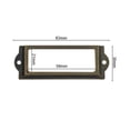 thumbnail image 5 of GUOOL 20x File Label Holder Metal Frame Handle Drawer Tag Pull Hardware for Drawer Box Bronze, 5 of 5