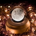 thumbnail image 1 of Proyección LED Light-3D Crystal Ball Music Box Luminous Rotating Sailing Electrónica, 1 of 5