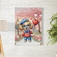 thumbnail image 2 of Happy Valentine’s Day Adorable Goldendoodle Puppy Holding Heart Balloon Vertical Matte Canvas Poster Doodle Dog Lover Gifts Idea Wall Art Home Decor - 00030, 2 of 5