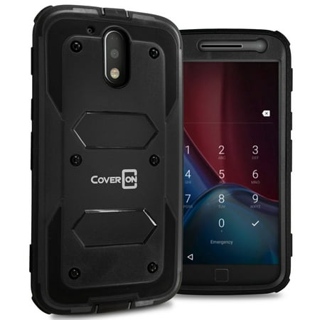 CoverON Motorola Moto G4 / G4 Plus / G 4th Gen Case, Tank Series Hard Protective Armor Phone Cover