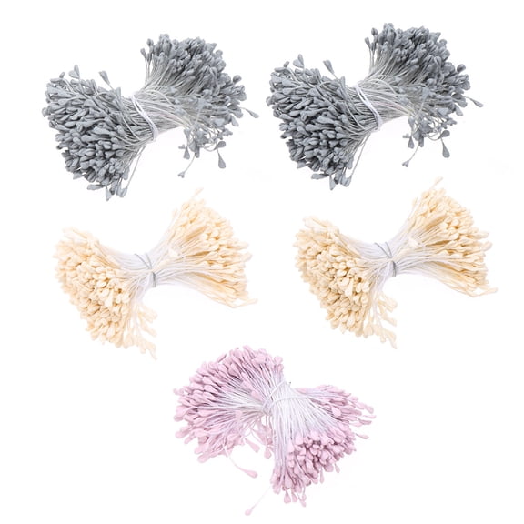 WRITWAA Artificial Flower Stems For Crafting Multi Color 5 Pcs