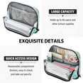 thumbnail image 5 of Standing Pencil Case with Base Large Capacity Stationery Pouch Pen Bag with Zipper for Women Men Pastel Green and Peach Bows, 5 of 7