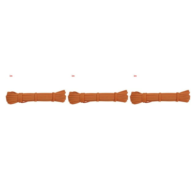QualitChoice Climbing Rope Portable 6mm Non - for slip Downhill Rope Outdoor Activity Survival Accessory, 2 .5m, Green Orange 1M 3Set