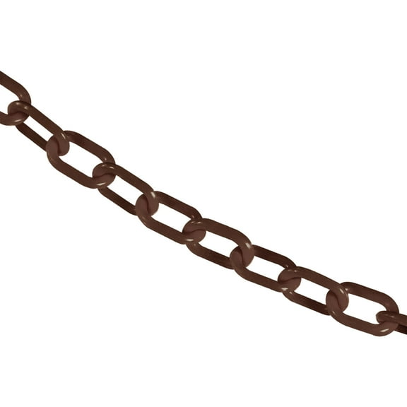 1 Inch x 25 Feet Brown Plastic Safety Chain