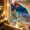 thumbnail image 6 of Octopus 2D Acrylic Christmas Ornaments, Flat Sea Animal Hanging Decoration for Christmas Tree Holiday Home Decor, Festive Xmas Tree Ornament Keepsake Gift for Family Friends 1pc, 6 of 7