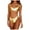 Yellow, variant on Fesfesfes Swimsuit for Women Women Shiny Metallic Two One Piece Swimsuits Bikini Bathing Suit Vest Jumpsuit