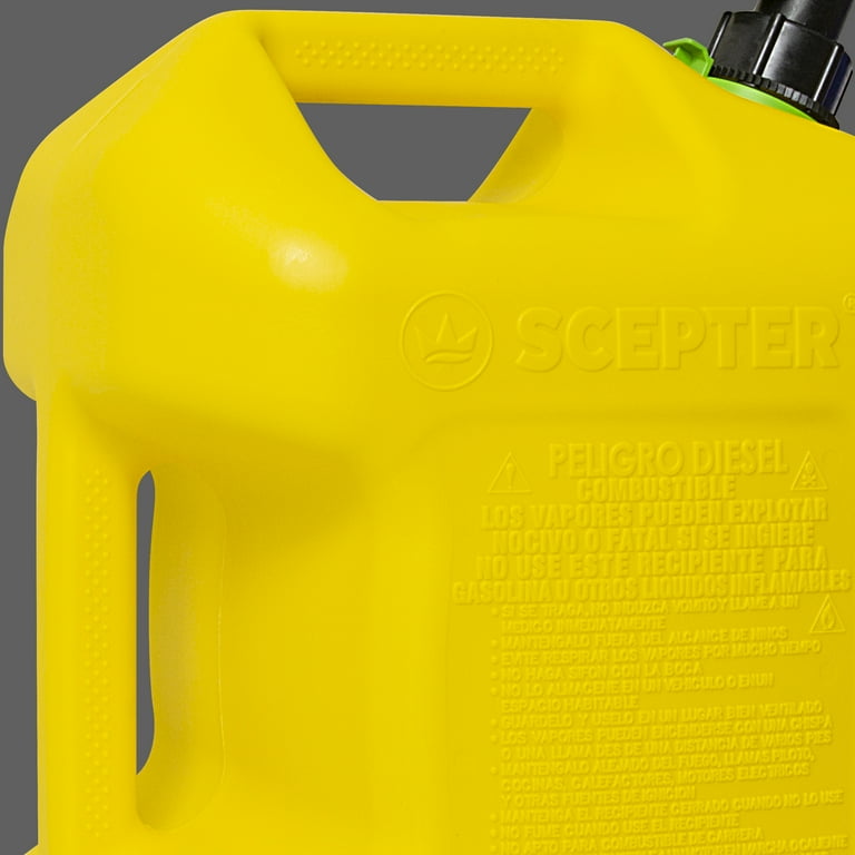 Scepter 5 Gallon SmartControl Diesel Fuel Jug, Dual Handle, Yellow