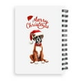 thumbnail image 2 of Merry Christmas Boxer Santa Hat Xmas Tree Winter Holiday Spiral Bound Journal Boxers Dog Lover Gifts Idea 5x7in Spiral Notebook - 01013, 2 of 5