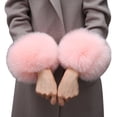 thumbnail image 2 of Tnobhg 1 Pair Winter Wrist Cuff Sleeves Super Soft Faux Fur Elastic Solid Color Anti-slip Lightweight Washable Warm Cold Resistant Lady Wrist Accessories, 2 of 8