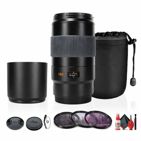 Leica APO-Tele-Elmar-S 180mm f/3.5 Lens   Lens Filter Kit   Cleaning Kit - Bundle