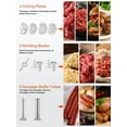 thumbnail image 5 of FOHERE Stainless Steel Meat Grinder Attachment for KitchenAid Stand Mixer, Grinding Plate, Grinding Blades, Sausage Stuffer Tubes, Large Food Tray, 5 of 8