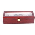 thumbnail image 4 of Watch Box for 6 Watches with Glass Display Top, Elegant Appearance, Jewelry Boxes Storage Boxes Display Boxes, Brown Color, 4 of 7