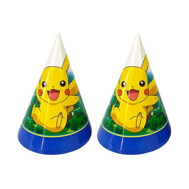 Decoraciones de fiesta de cumpleaños de Pokémon, globos de papel de aluminio de Pikachu, vajilla desechable, plato, servilleta, telón de fondo para niños, suministros de fiesta para niños