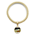 thumbnail image 1 of Organisme Marin Petit Poisson tropical en bracelet Pendentif Rond Chaîne de Bijoux, 1 of 3