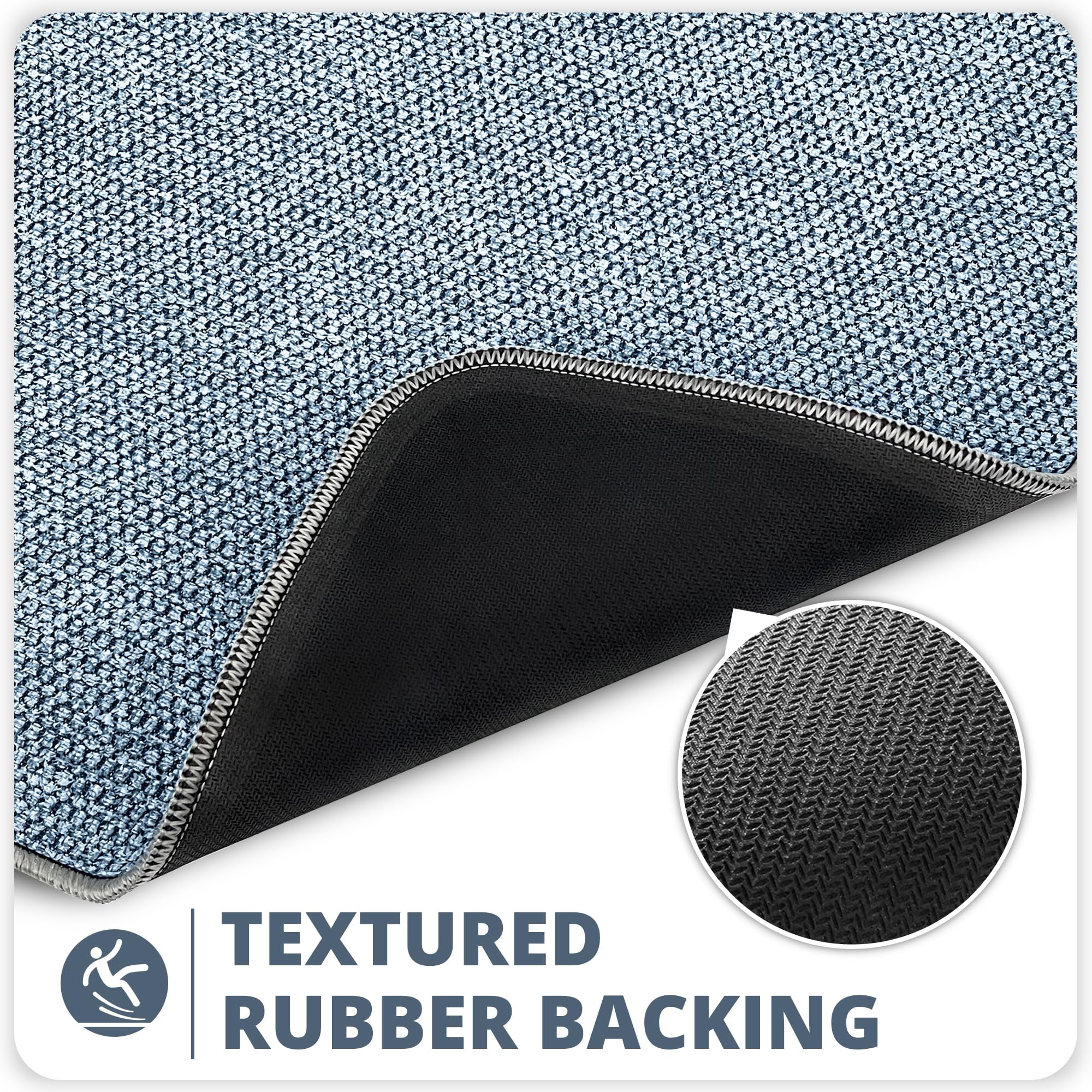 Bath Mat,Ultra Thin Bath Rugs,Rubber Bath Mats for Bathroom,Quick Dry,Non-Slip,Machine Washable,Fit Under Door,Super Absorbent Bathroom Rugs for Bathroom Floor,Shower,Sink.(Grey,17''x27'')