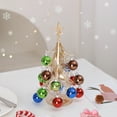 thumbnail image 2 of Mini Christmas Tree 9.44x3.03inch Multicolore Vintage Glass Christmas Tree with Removable Ball Ornaments Creatives Desktop Ornaments Christmas Ornaments for Xmas Holiday Party Home Decor Gifts, 2 of 7