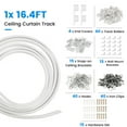 thumbnail image 6 of BEAMNOVA Curved Ceiling Curtain Track, 5Meter/16.4ft Flexible Bendable Mount Curtain Rail System for Room Windows Bathroom Divider, 6 of 9