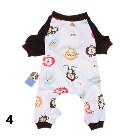 

Pet Dog Cartoon Printing Soft Pajamas Jumpsuit Puppy Sleepwear Shirt Sleeping Clothes New