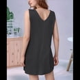 thumbnail image 3 of Vestidos de Verano Sin Mangas con Escote en V en Gris Oscuro S, 3 of 7