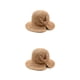 thumbnail image 3 of Qarigey Sombrero de paja de verano para mujer, sombreros para el sol de ala ancha con lazo, para deportes al aire libre, ahuecado, plegable, a Caqui M (56-58 cm) 2piezas, 3 of 6