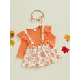 AYLMMRTS Newborn Baby Girl Halloween Outfit Pumpkin Print Long Sleeve