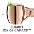 thumbnail image 4 of Jumbo Stainless Steel Moscow Mule Mug (3 lt, 102 oz), 4 of 8