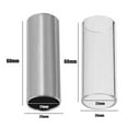 thumbnail image 2 of 2pcs Guitar Finger Slide Kit with Glass Slide Stainless Steel Slide for Guitar Bass, 2 of 7