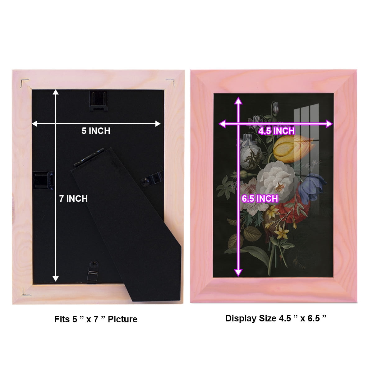 Dramatic Bouquet III -Framed Print w/glass-Sunset Pink
