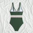 thumbnail image 5 of MSJUHEG Push Up Swimwear,Womens One Piece Swimsuits,Ruched Monokinis,Ribbed One Piece Swimsuits for Women,Plus Size One Piece Swimsuit,High Waist Bathing Suit,Womens Tankini Bathing Suits Army Green L, 5 of 7