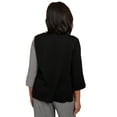 thumbnail image 2 of Alfred Dunner Womens Petite Center Sliced Top With Necklace, 2 of 4
