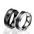 thumbnail image 5 of Naierhg Titanium Steel Wedding Band Intelligent Body Temperature Sensing Ring Personal Health Men Women Ring, 5 of 7