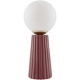 thumbnail image 2 of BoutiqueRugs Otterwisch Contemporary Ceramic Bedside Table Lamp for Bedroom Nightstand and Living Room - Shade Glass - White, Dark Red, Rust - 17" H, 2 of 4