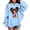 0#$-Blue1295, variant on Hiijoy Girls Graphic Hoodies Casual Sweatshirts Drop Shoulder Pullovers, Black, Sizes 3-10