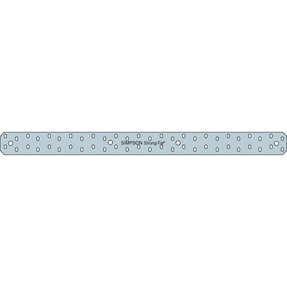 Simpson Strong-Tie 3 in. W. x 40 in. L. Steel 16 Gauge Strap Tie MSTC40