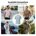 thumbnail image 4 of Kdxio Gnome Pool Party Print Men's Short Sleeve Polo Shirt,Midweight Men's Shirt, 4 of 6