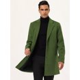 thumbnail image 2 of INSPIRE CHIC Manteau Trench pour Homme Coupe Ajustée Revers Cranté Simple Boutonnage Pardessus Vert m, 2 of 6