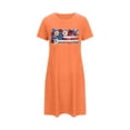 thumbnail image 4 of FAWUUDO Women's Plus Size Short Nightgown Short Sleeve Round Neck Pjs Dresses Fourth of July Chest Print Loose Casual Night Dresses, 4 of 6