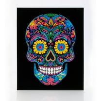 Diamond Dotz Neon Flock Sugar Skull Diamond Painting Kits for Adults - Colorful Diamond Art Kits a Relaxing Creative Craft Kit with Dotz Gems 18x14