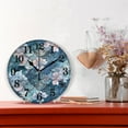 thumbnail image 2 of Fantasy Mermaid Scale Flower Silent Wall Clock 10" Non-Ticking Battery Clock, 2 of 7