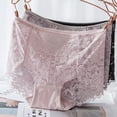thumbnail image 2 of Bragas sexys de malla para mujer, ropa interior de encaje sin costuras de cintura alta, suave transparente, bragas de algodón para la salud, lencería XXXL, 2 of 5