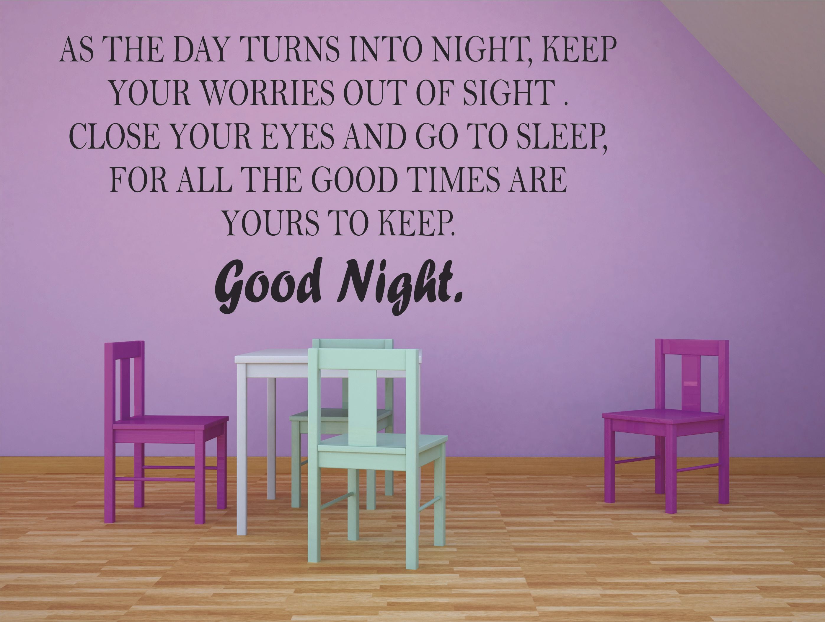 Good Night Quotes Sleep Quote Sleeping Poem Rhymes Saying Wall Decal ...