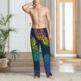 thumbnail image 5 of Uemuo Abstract Bright Pineapple Fruit Retro Pattern Men's Wide Leg Palazzo Lounge Pants with Pockets Light Weight Loose Comfy Casual Pajama Pants-XX-Large, 5 of 9